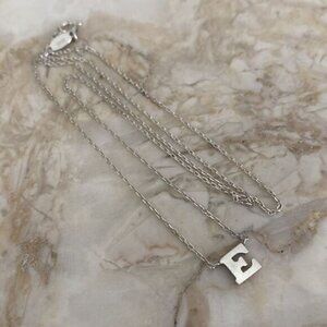 Michael Hill 925 Sterling Silver Initial “E” Necklace